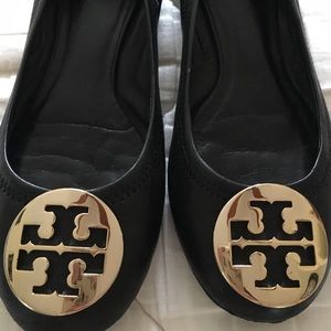 Tory Burch Black Flats